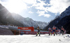 Valentin Chauvin of France (L) and Renaud Jay of France (R) skiing during finals of the men team sprint race of Viessmann FIS Cross country skiing World cup in Planica, Slovenia. Men team sprint race of Viessmann FIS Cross country skiing World cup was held on Sunday, 17th of January 2016 in Planica, Slovenia.
