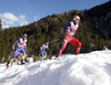 Paal Golberg of Norway skiing during finals of the men team sprint race of Viessmann FIS Cross country skiing World cup in Planica, Slovenia. Men team sprint race of Viessmann FIS Cross country skiing World cup was held on Sunday, 17th of January 2016 in Planica, Slovenia.
