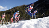 Baptiste Gros of France skiing during finals of the men team sprint race of Viessmann FIS Cross country skiing World cup in Planica, Slovenia. Men team sprint race of Viessmann FIS Cross country skiing World cup was held on Sunday, 17th of January 2016 in Planica, Slovenia.
