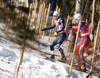 Federico Pellegrino of Italy skiing during finals of the men team sprint race of Viessmann FIS Cross country skiing World cup in Planica, Slovenia. Men team sprint race of Viessmann FIS Cross country skiing World cup was held on Sunday, 17th of January 2016 in Planica, Slovenia.

