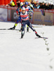 Federico Pellegrino of Italy outsprints Baptiste Gros of France and Richard Jouve of France for victory in the finals of the men team sprint race of Viessmann FIS Cross country skiing World cup in Planica, Slovenia. Men team sprint race of Viessmann FIS Cross country skiing World cup was held on Sunday, 17th of January 2016 in Planica, Slovenia.
