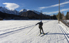 Skiing tracks in Ratece, Slovenia.