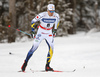 Calle Halfvarsson of Sweden skiing in qualification for men classic sprint race of Viessmann FIS Cross country skiing World cup in Planica, Slovenia. Men sprint classic race of Viessmann FIS Cross country skiing World cup was held on Saturday, 20th of January 2018 in Planica, Slovenia.
