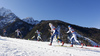 Jonna Sundling of Sweden (30) and Johanna Matintalo of Finland (20) skiing in finals of women classic sprint race of Viessmann FIS Cross country skiing World cup in Planica, Slovenia. Women sprint classic race of Viessmann FIS Cross country skiing World cup was held on Saturday, 20th of January 2018 in Planica, Slovenia.
