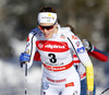 Anna Dyvik of Sweden skiing in finals of women classic sprint race of Viessmann FIS Cross country skiing World cup in Planica, Slovenia. Women sprint classic race of Viessmann FIS Cross country skiing World cup was held on Saturday, 20th of January 2018 in Planica, Slovenia.
