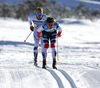 Johannes Hoesflot Klaebo of Norway and Iivo Niskanen of Finland skiing in finals of women classic sprint race of Viessmann FIS Cross country skiing World cup in Planica, Slovenia. Women sprint classic race of Viessmann FIS Cross country skiing World cup was held on Saturday, 20th of January 2018 in Planica, Slovenia.
