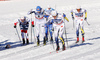 Teodor Peterson of Sweden (5), Marcus Hellner of Sweden (28), Anssi Pentsinen of Finland (8) skiing in finals of men classic sprint race of Viessmann FIS Cross country skiing World cup in Planica, Slovenia. Women sprint classic race of Viessmann FIS Cross country skiing World cup was held on Saturday, 20th of January 2018 in Planica, Slovenia.
