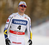 Oskar Svensson of Sweden skiing in finals of men classic sprint race of Viessmann FIS Cross country skiing World cup in Planica, Slovenia. Women sprint classic race of Viessmann FIS Cross country skiing World cup was held on Saturday, 20th of January 2018 in Planica, Slovenia.

