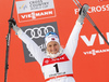 Second placed Kathrine Rolsted Harsem of Norway celebrate her medal won in the women classic sprint race of Viessmann FIS Cross country skiing World cup in Planica, Slovenia. Women sprint classic race of Viessmann FIS Cross country skiing World cup was held on Saturday, 20th of January 2018 in Planica, Slovenia.
