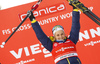 Winner Stina Nilsson of Sweden celebrate her medal won in the women classic sprint race of Viessmann FIS Cross country skiing World cup in Planica, Slovenia. Women sprint classic race of Viessmann FIS Cross country skiing World cup was held on Saturday, 20th of January 2018 in Planica, Slovenia.
