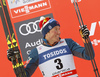Second placed Emil Iversen of Norway celebrate his medal won in the men classic sprint race of Viessmann FIS Cross country skiing World cup in Planica, Slovenia. Women sprint classic race of Viessmann FIS Cross country skiing World cup was held on Saturday, 20th of January 2018 in Planica, Slovenia.
