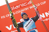 Winner Johannes Hoesflot Klaebo of Norway celebrate his medal won in the men classic sprint race of Viessmann FIS Cross country skiing World cup in Planica, Slovenia. Women sprint classic race of Viessmann FIS Cross country skiing World cup was held on Saturday, 20th of January 2018 in Planica, Slovenia.
