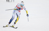 Ebba Andersson of Sweden skiing in women 10km classic race of Viessmann FIS Cross country skiing World cup in Planica, Slovenia. Women 10km classic race of Viessmann FIS Cross country skiing World cup was held on Sunday, 21st of January 2018 in Planica, Slovenia.
