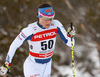 Aino-Kaisa Saarinen of Finland skiing in women 10km classic race of Viessmann FIS Cross country skiing World cup in Planica, Slovenia. Women 10km classic race of Viessmann FIS Cross country skiing World cup was held on Sunday, 21st of January 2018 in Planica, Slovenia.
