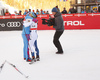 Krista Parmakoski of Finland in finish of the women 10km classic race of Viessmann FIS Cross country skiing World cup in Planica, Slovenia. Women 10km classic race of Viessmann FIS Cross country skiing World cup was held on Sunday, 21st of January 2018 in Planica, Slovenia.
