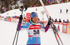 Krista Parmakoski of Finland in finish of women 10km classic race of Viessmann FIS Cross country skiing World cup in Planica, Slovenia. Women 10km classic race of Viessmann FIS Cross country skiing World cup was held on Sunday, 21st of January 2018 in Planica, Slovenia.
