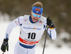 Ville Nousiainen of Finland skiing in men 15km classic race of Viessmann FIS Cross country skiing World cup in Planica, Slovenia. Men 15km classic race of Viessmann FIS Cross country skiing World cup was held on Sunday, 21st of January 2018 in Planica, Slovenia.
