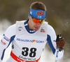 Lari Lehtonen of Finland skiing in men 15km classic race of Viessmann FIS Cross country skiing World cup in Planica, Slovenia. Men 15km classic race of Viessmann FIS Cross country skiing World cup was held on Sunday, 21st of January 2018 in Planica, Slovenia.
