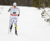 Jens Burman of Sweden skiing in men 15km classic race of Viessmann FIS Cross country skiing World cup in Planica, Slovenia. Men 15km classic race of Viessmann FIS Cross country skiing World cup was held on Sunday, 21st of January 2018 in Planica, Slovenia.
