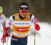  Johannes Hoesflot Klaebo of Norway skiing in men 15km classic race of Viessmann FIS Cross country skiing World cup in Planica, Slovenia. Men 15km classic race of Viessmann FIS Cross country skiing World cup was held on Sunday, 21st of January 2018 in Planica, Slovenia.
