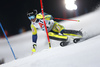 Andre Myhrer of Sweden skiing in the first run of the men The Nightrace, night slalom race of the Audi FIS Alpine skiing World cup in Schladming, Austria. Men slalom race of the Audi FIS Alpine skiing World cup was held in Schladming, Austria, on Tuesday, 23rd of January 2018.
