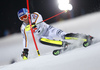 Fritz Dopfer of Germany skiing in the first run of the men The Nightrace, night slalom race of the Audi FIS Alpine skiing World cup in Schladming, Austria. Men slalom race of the Audi FIS Alpine skiing World cup was held in Schladming, Austria, on Tuesday, 23rd of January 2018.
