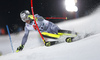 Julien Lizeroux of France skiing in the first run of the men The Nightrace, night slalom race of the Audi FIS Alpine skiing World cup in Schladming, Austria. Men slalom race of the Audi FIS Alpine skiing World cup was held in Schladming, Austria, on Tuesday, 23rd of January 2018.
