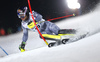 Alexis Pinturault of France skiing in the first run of the men The Nightrace, night slalom race of the Audi FIS Alpine skiing World cup in Schladming, Austria. Men slalom race of the Audi FIS Alpine skiing World cup was held in Schladming, Austria, on Tuesday, 23rd of January 2018.
