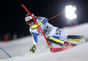 Jens Henttinen of Finland skiing in the first run of the men The Nightrace, night slalom race of the Audi FIS Alpine skiing World cup in Schladming, Austria. Men slalom race of the Audi FIS Alpine skiing World cup was held in Schladming, Austria, on Tuesday, 23rd of January 2018.
