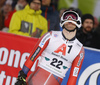 Jonathan Nordbotten of Norway reacts in finish of the second run of the men The Nightrace, night slalom race of the Audi FIS Alpine skiing World cup in Schladming, Austria. Men slalom race of the Audi FIS Alpine skiing World cup was held in Schladming, Austria, on Tuesday, 23rd of January 2018.
