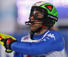 Stefano Gross of Italy reacts in finish of the second run of the men The Nightrace, night slalom race of the Audi FIS Alpine skiing World cup in Schladming, Austria. Men slalom race of the Audi FIS Alpine skiing World cup was held in Schladming, Austria, on Tuesday, 23rd of January 2018.
