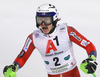 Henrik Kristoffersen of Norway reacts in finish of the second run of the men The Nightrace, night slalom race of the Audi FIS Alpine skiing World cup in Schladming, Austria. Men slalom race of the Audi FIS Alpine skiing World cup was held in Schladming, Austria, on Tuesday, 23rd of January 2018.
