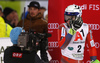 Henrik Kristoffersen of Norway reacts in finish of the second run of the men The Nightrace, night slalom race of the Audi FIS Alpine skiing World cup in Schladming, Austria. Men slalom race of the Audi FIS Alpine skiing World cup was held in Schladming, Austria, on Tuesday, 23rd of January 2018.
