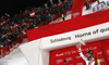 Winner Marcel Hirscher of Austria celebrates on podium after the men The Nightrace, night slalom race of the Audi FIS Alpine skiing World cup in Schladming, Austria. Men slalom race of the Audi FIS Alpine skiing World cup was held in Schladming, Austria, on Tuesday, 23rd of January 2018.
