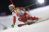 Sebastian Foss-Solevaag of Norway skiing in the first run of the men The Nightrace, night slalom race of the Audi FIS Alpine skiing World cup in Schladming, Austria. Men slalom race of the Audi FIS Alpine skiing World cup was held in Schladming, Austria, on Tuesday, 23rd of January 2018.
