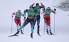 Lucas Chanavat of France] skiing finals of men sprint race of FIS Cross country skiing World Cup in Planica, Slovenia. Finals of men sprint finals of FIS Cross country skiing World Cup in Planica, Slovenia were held on Saturday, 21st of December 2019 in Planica, Slovenia.
