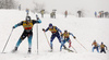 Richard Jouve of France skiing in finals of men team sprint race of FIS Cross country skiing World Cup in Planica, Slovenia. Finals of men team sprint finals of FIS Cross country skiing World Cup in Planica, Slovenia were held on Sunday, 22nd of December 2019 in Planica, Slovenia.
