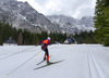 Cross country skiing in Ratece, Slovenia.