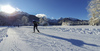 Cross country skiing in Ratece, Slovenia.