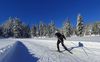 Cross country skiing in Ratece, Slovenia.