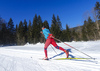 Cross country skiing in Ratece, Slovenia.