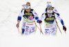 Jonna Sundling of Sweden (R) and Emma Ribom of Sweden (L) leading group in women finals of the Cross country skiing sprint race of FIS Nordic skiing World Championships 2023 in Planica, Slovenia. Cross country skiing sprint race of FIS Nordic skiing World Championships 2023 were held in Planica Nordic Center in Planica, Slovenia, on Thursday, 23rd of February 2023.