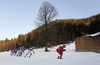 Skiers competing in men cross country skiing skiathlon (15km classic-15km free) race of FIS Nordic skiing World Championships 2023 in Planica, Slovenia. Cross country skiing skiathlon race of FIS Nordic skiing World Championships 2023 were held in Planica Nordic Center in Planica, Slovenia, on Friday, 24th of February 2023.