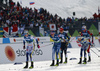 Ebba Andersson of Sweden and Kerttu Niskanen of Finland skiing in women cross country skiing skiathlon (7.5km classic-7.5km free) race of FIS Nordic skiing World Championships 2023 in Planica, Slovenia. Cross country skiing skiathlon race of FIS Nordic skiing World Championships 2023 were held in Planica Nordic Center in Planica, Slovenia, on Saturday, 25th of February 2023.