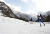 Waltteri Karhumaa of Finland skiing during men nordic combined race of FIS Nordic skiing World Championships 2023 in Planica, Slovenia. Men nordic combined race of FIS Nordic skiing World Championships 2023 was held in Planica Nordic Center in Planica, Slovenia, on Saturday, 25th of February 2023.