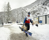 Finnish ski service staff before the women team sprint qualifications of  cross country skiing team sprint race of FIS Nordic skiing World Championships 2023 in Planica, Slovenia. Cross country skiing team sprint race of FIS Nordic skiing World Championships 2023 was held in Planica Nordic Center in Planica, Slovenia, on Sunday, 26th of February 2023.