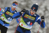 Joni Maki of Finland and Niilo Moilanen of Finland skiing before the start of men team sprint qualifications of  cross country skiing team sprint race of FIS Nordic skiing World Championships 2023 in Planica, Slovenia. Cross country skiing team sprint race of FIS Nordic skiing World Championships 2023 was held in Planica Nordic Center in Planica, Slovenia, on Sunday, 26th of February 2023.