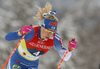 Jasmi Joensuu of Finland skiing during women team sprint qualifications of  cross country skiing team sprint race of FIS Nordic skiing World Championships 2023 in Planica, Slovenia. Cross country skiing team sprint race of FIS Nordic skiing World Championships 2023 was held in Planica Nordic Center in Planica, Slovenia, on Sunday, 26th of February 2023.