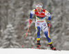 Emma Ribom of Sweden skiing during women team sprint qualifications of  cross country skiing team sprint race of FIS Nordic skiing World Championships 2023 in Planica, Slovenia. Cross country skiing team sprint race of FIS Nordic skiing World Championships 2023 was held in Planica Nordic Center in Planica, Slovenia, on Sunday, 26th of February 2023.