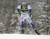 Edvin Anger of Sweden skiing during men team sprint qualifications of  cross country skiing team sprint race of FIS Nordic skiing World Championships 2023 in Planica, Slovenia. Cross country skiing team sprint race of FIS Nordic skiing World Championships 2023 was held in Planica Nordic Center in Planica, Slovenia, on Sunday, 26th of February 2023.